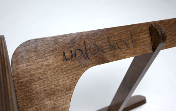 Unlocked C2 birch plywood chair engraving detail